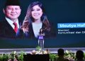 Menteri Komunikasi dan Digital (Menkomdigi) Meutya Hafid menyampaikan Konvensi Nasional Media Massa bertajuk “Pers, AI dan Transformasi Digital: Membangun Ekosistem Informasi untuk Kepentingan Publik”, yang menjadi rangkaian peringatan Hari Pers Nasional (HPN) 2026 di Serang, Banten, Minggu (8/2/2026).