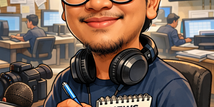 Ilustrasi karikatur AI