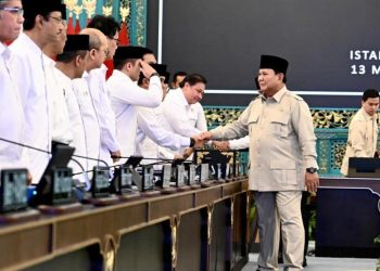Presiden Prabowo Subianto saat Sidang Kabinet Paripurna yang berlangsung di Istana Negara, Jakarta, Jumat (13/03/2026)
