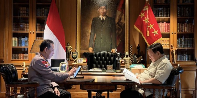 Presiden Prabowo Subianto mengundang Kepala Kepolisian Negara Republik Indonesia, Listyo Sigit Prabowo