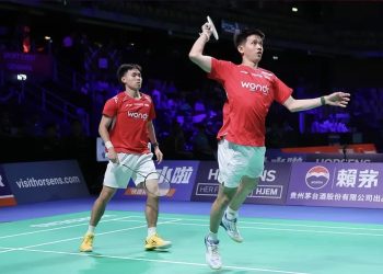 Pasangan ganda putra Indonesia, Nikolaus Joaquin/Raymond Indra