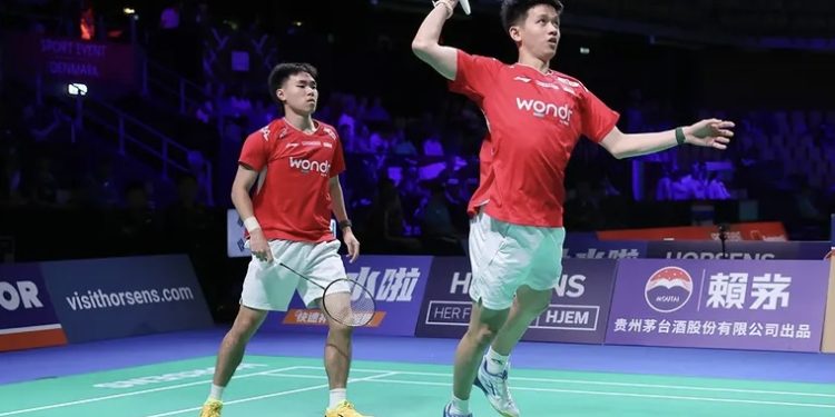 Pasangan ganda putra Indonesia, Nikolaus Joaquin/Raymond Indra