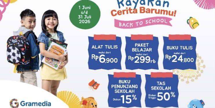 Gramedia menghadirkan program Back to School 2026 bertajuk “Rayakan Cerita Barumu”