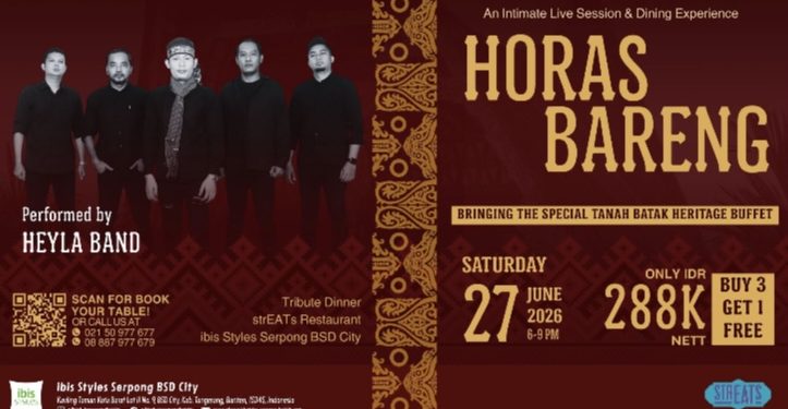 ibis Styles Serpong BSD City menggelar Tribute Dinner Horas Bareng dengan menghadirkan kuliner khas Sumatra Utara